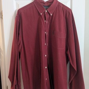 Abercrombie & Fitch Red Plaid Button Down Shirt